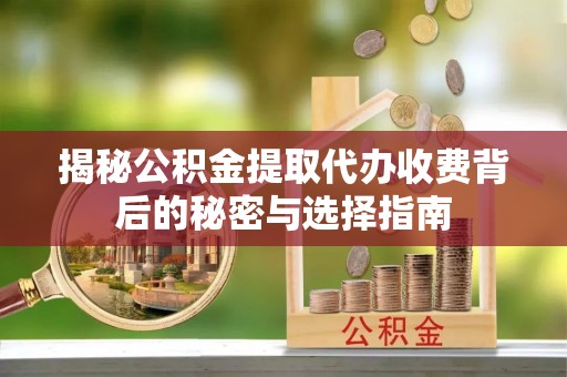 北塔揭秘公积金提取代办收费背后的秘密与选择指南